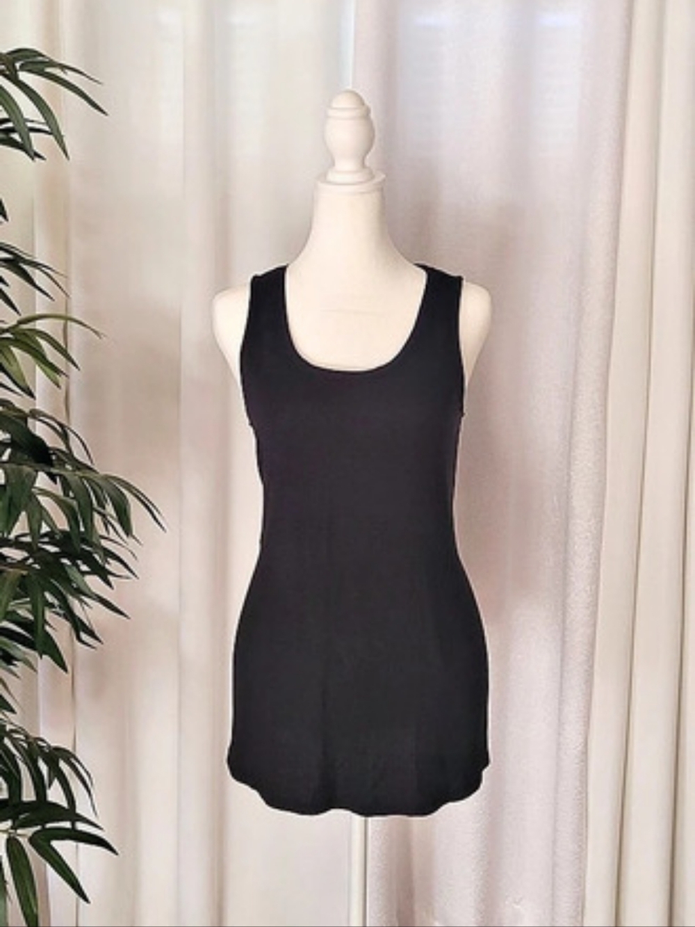 Old Navy Luxe Swing Tank Black